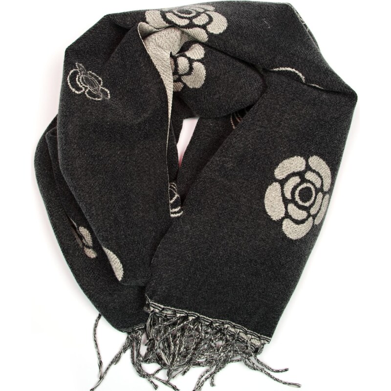 Blaire Dámsky šál Evana s motívom šedá 66035451