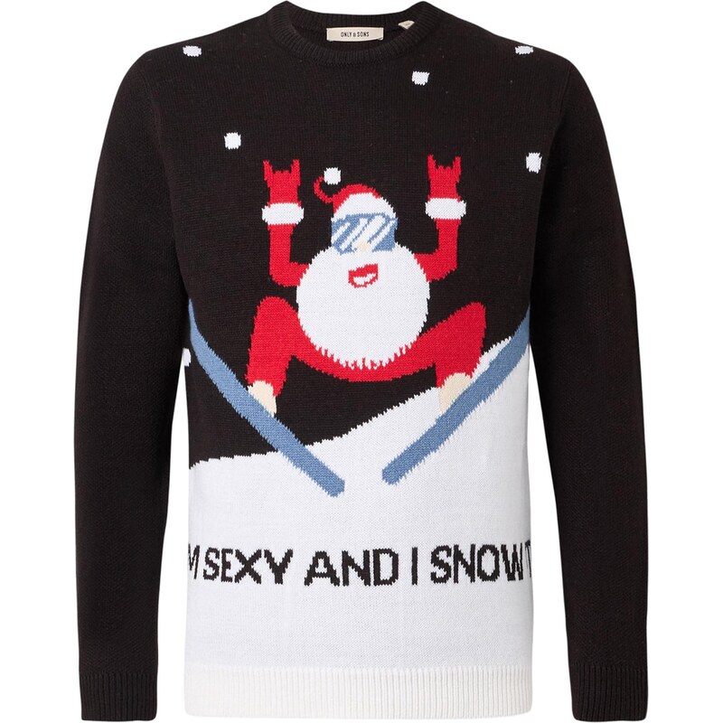 Only & Sons Sveter ONSXMAS svetlomodrá / červená / čierna / biela 66037085