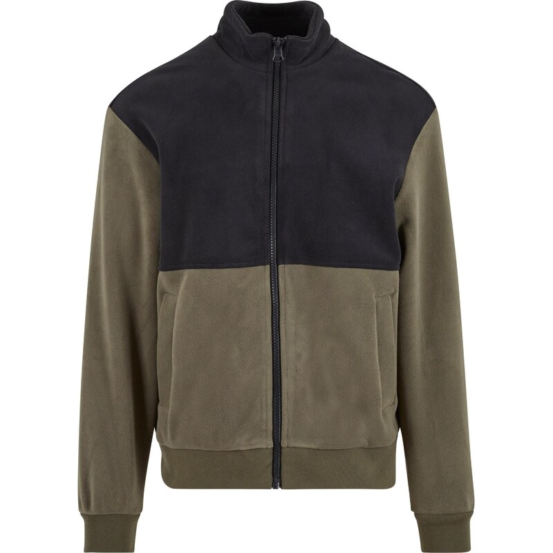 Urban Classics Flisová bunda olivová / čierna 66037096