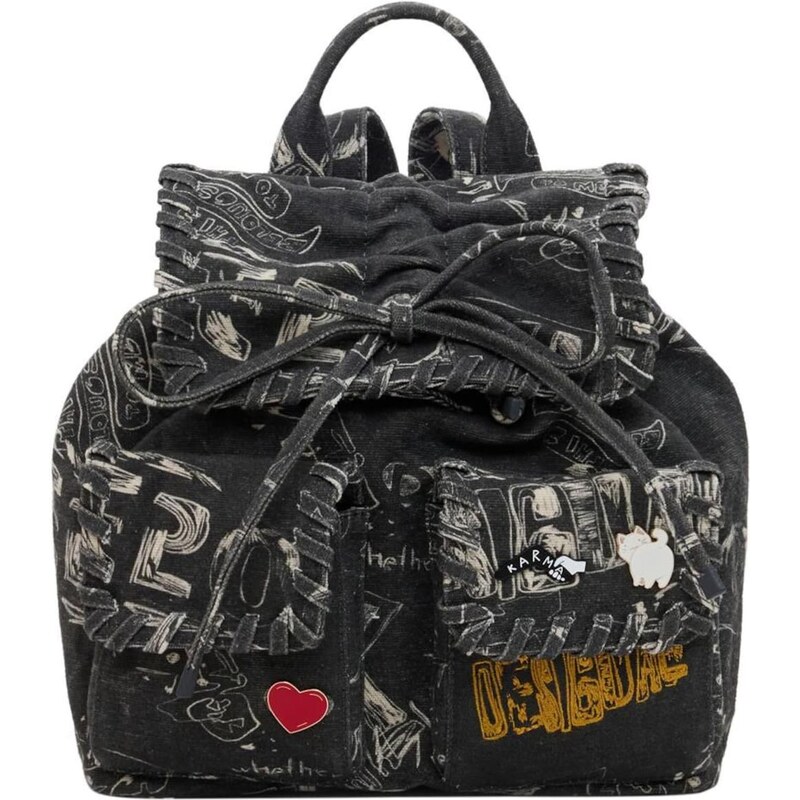 Desigual Batoh žltá / čierna / biela 66037453