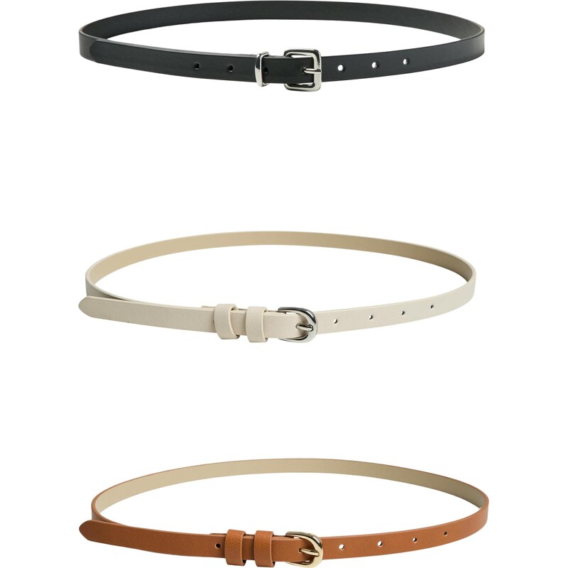 PIECES Opasky PCKillas koňaková / čierna / šedobiela 66037534