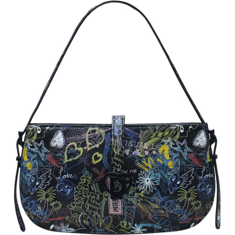 Desigual Kabelka na rameno zmiešané farby / čierna 66038414