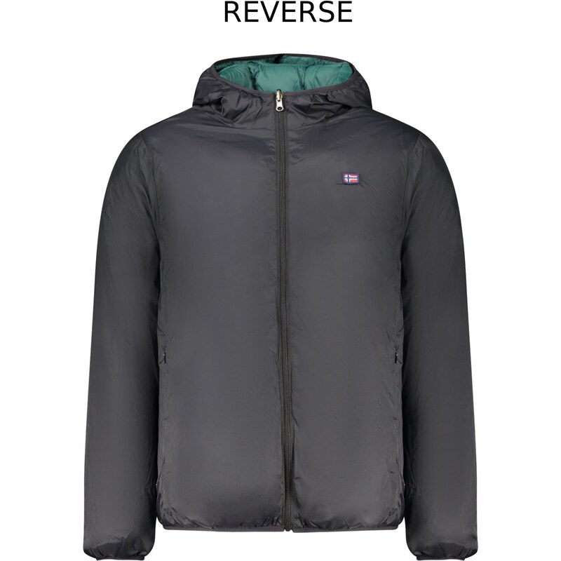 Praktická Pánska Obojstranná Bunda s kapucňou aplikáciou a logom 67010273