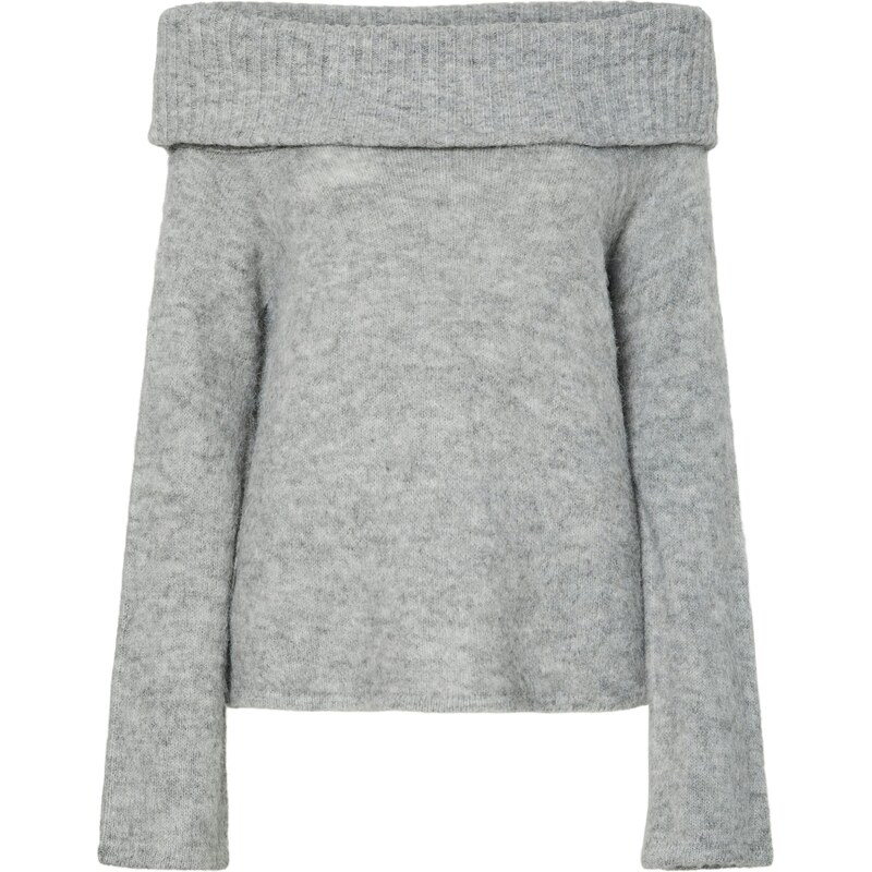 PIECES Sveter PCPAM sivá melírovaná 66038802