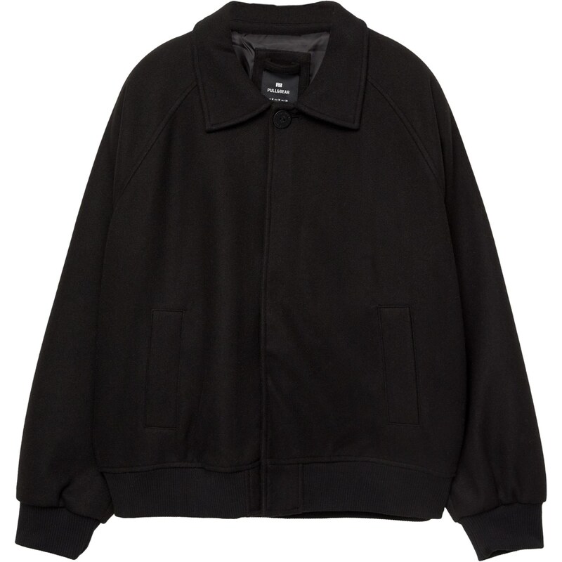 Pull&Bear Prechodná bunda čierna 66038901