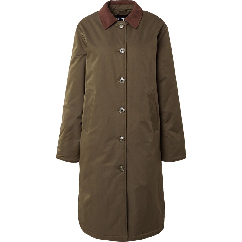 PIECES Prechodný kabát PCJORMA tmavozelená 66052296