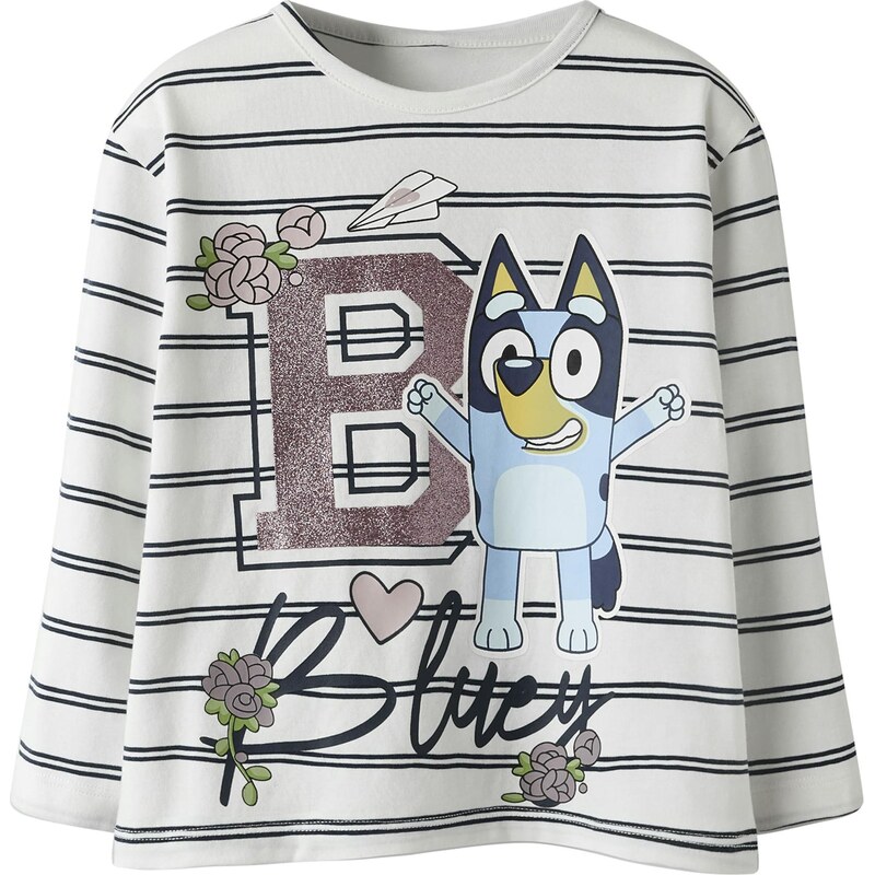 NAME IT Tričko NMFSISKA BLUEY svetlomodrá / tmavomodrá / rosé / biela 66039185