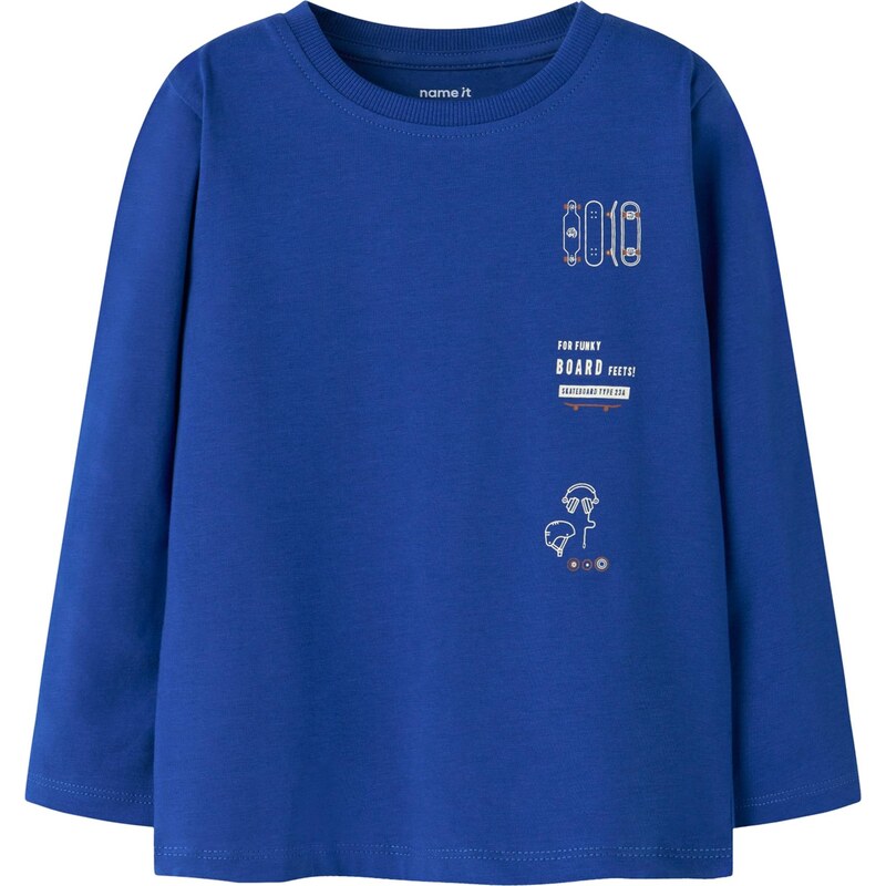 NAME IT Tričko NMMOBRYAN tmavomodrá / hnedá / biela 66039187