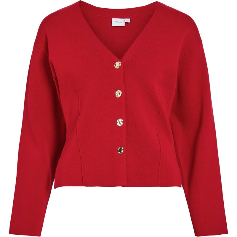 VILA Kardigán VISWAY tmavočervená 66039257