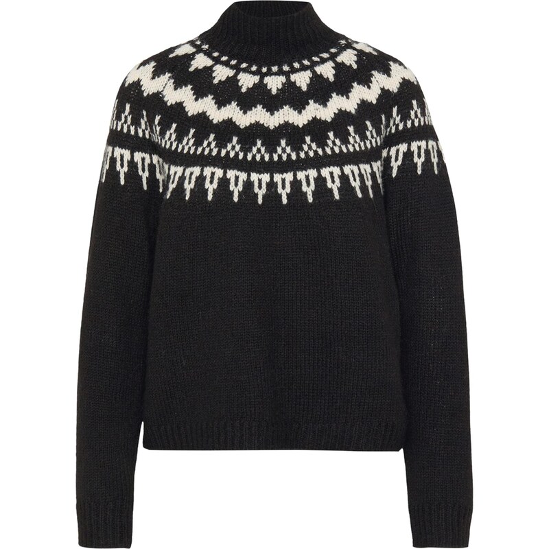 Vero Moda Tall Sveter čokoládová / biela 66039294