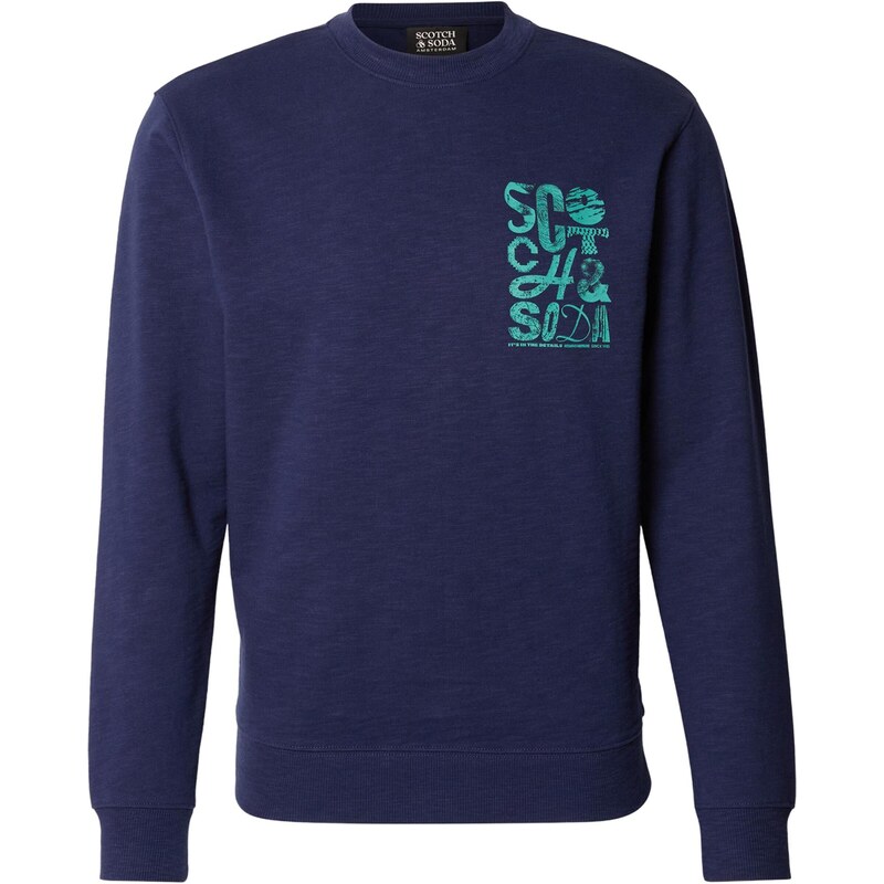 SCOTCH & SODA Mikina námornícka modrá / tyrkysová 66039449