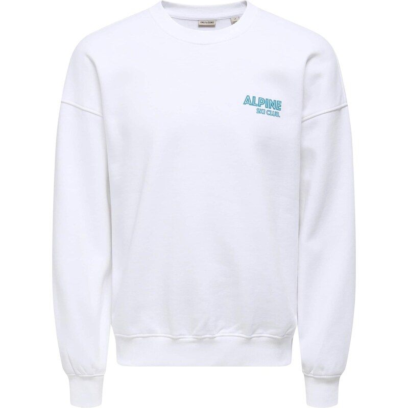 Only & Sons Mikina ONSCERES SKI modrozelená / biela 66039873