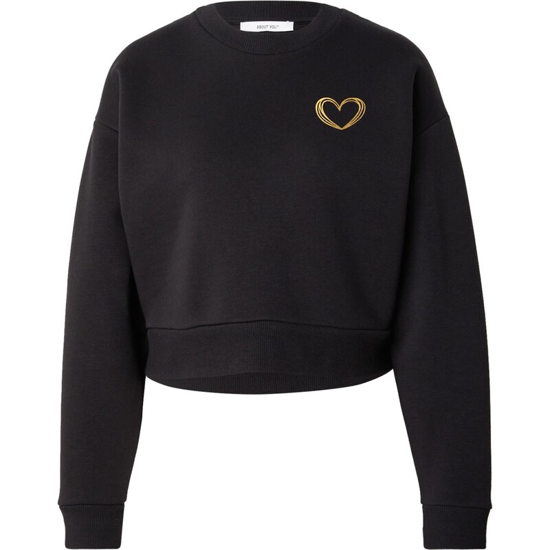 ABOUT YOU Mikina Virginia zlatá / čierna 66039902
