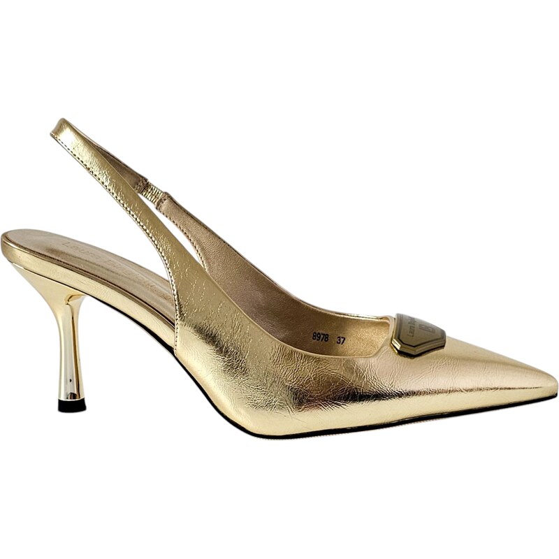 Zlaté slingback lodičky Laura Biagiotti Metal Gold 62850069