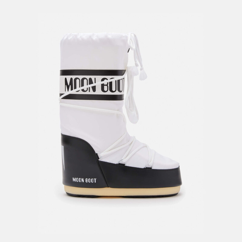Dámske bielo-čierne snehule Moon Boot Icon Nylon 66048700