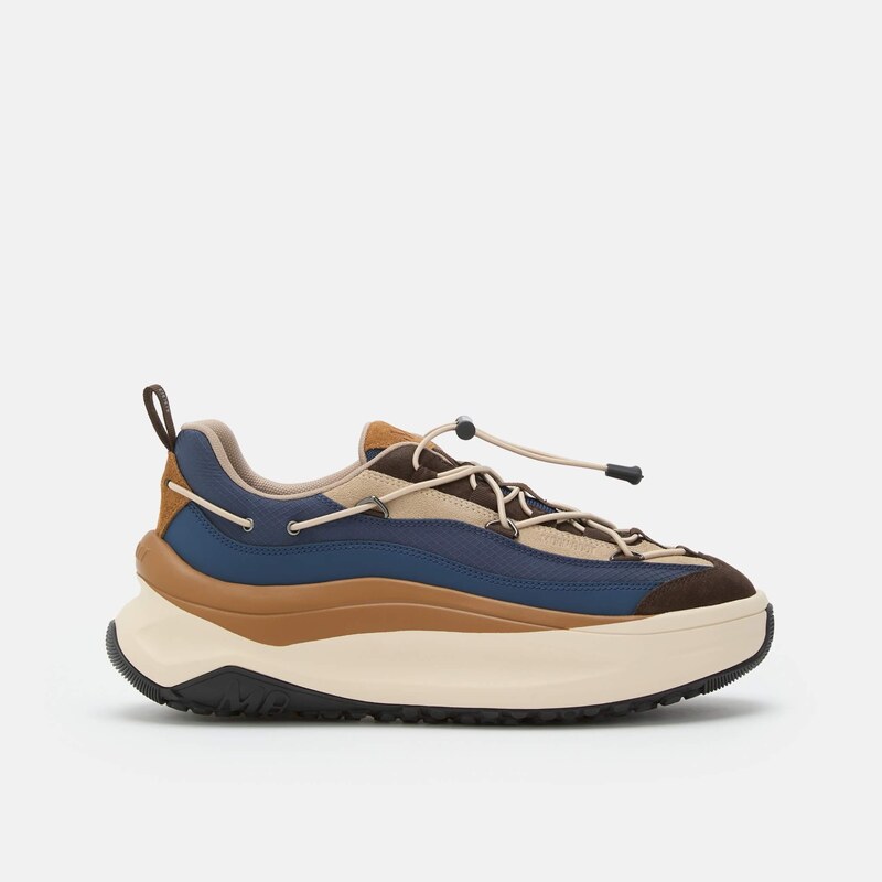 Dámske hnedo-modré tenisky Moon Boot Moon247 Xlace 66048709