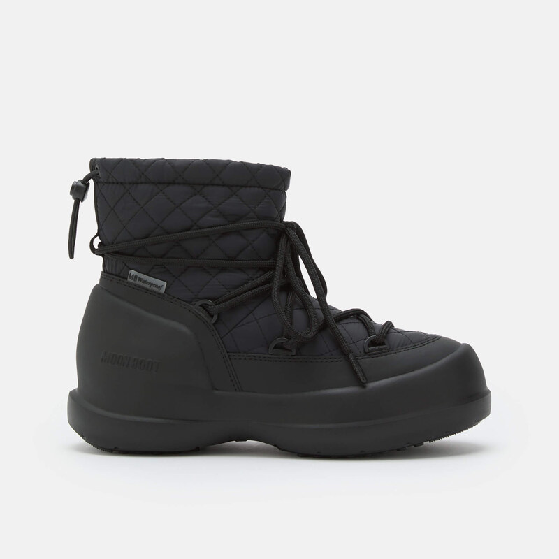 Dámske čierne snehule Moon Boot Mezzaluna Quilted Mid WP 66048720