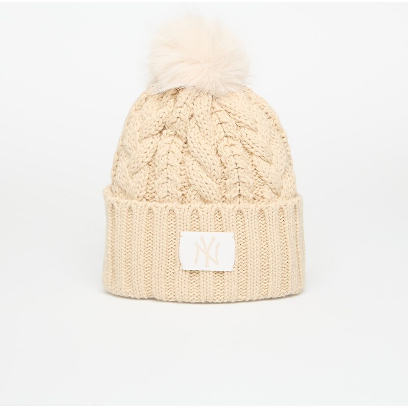 Čiapka New Era New York Yankees MLB Light Beige Cable Knit Beanie Hat 66045895
