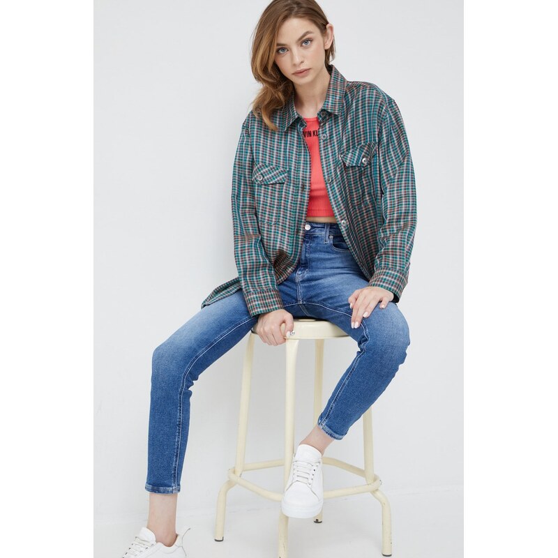 Košeľa s prímesou ľanu PS Paul Smith 64298718