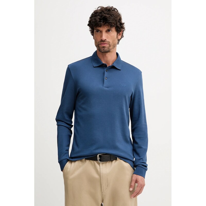 Bavlnené tričko s dlhým rukávom BOSS Pado 30 65235779