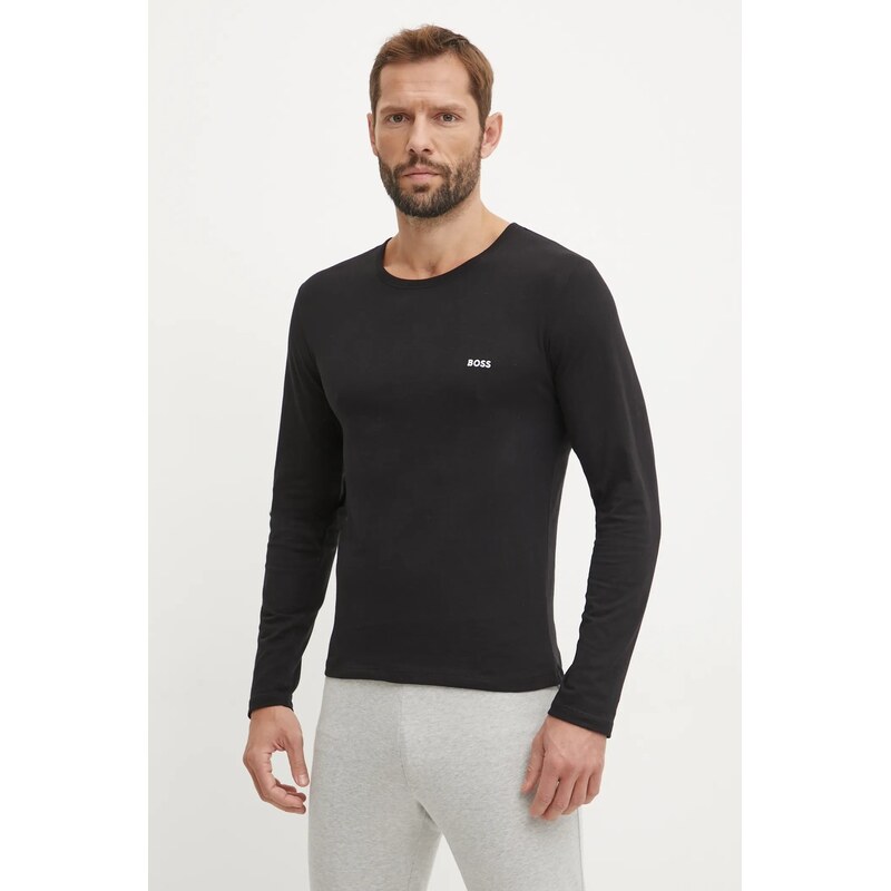 Bavlnené tričko s dlhým rukávom BOSS 3-pak LSShirtRN 3P Classic 57668856