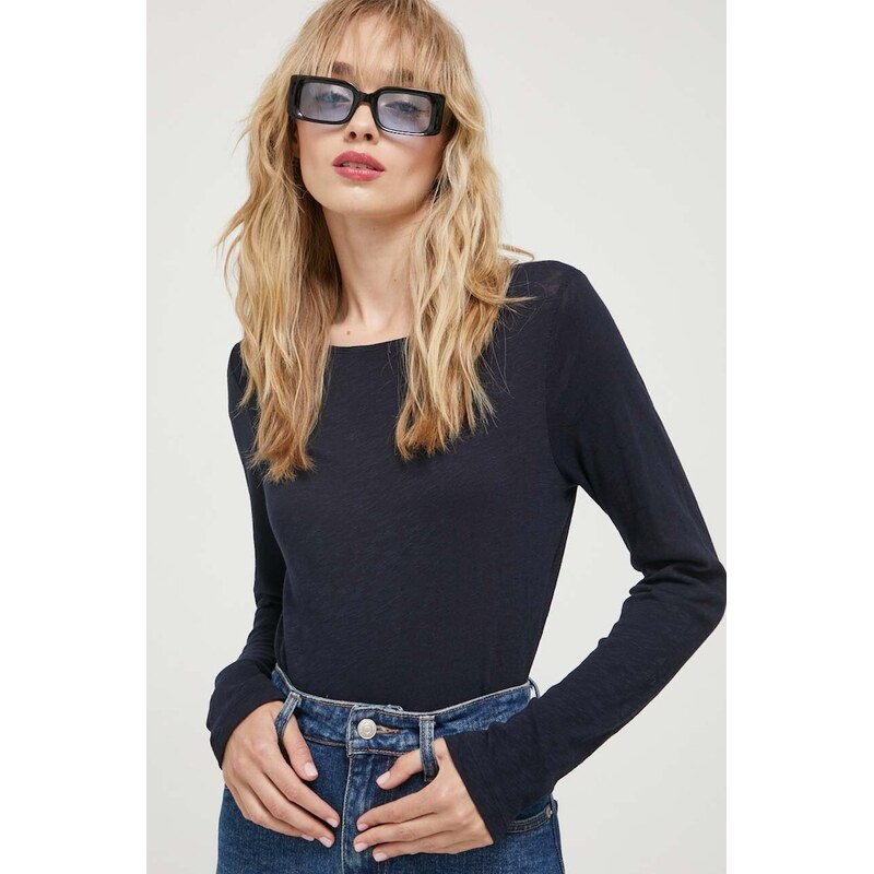 Bavlnené tričko s dlhým rukávom Marc OPolo 66510366