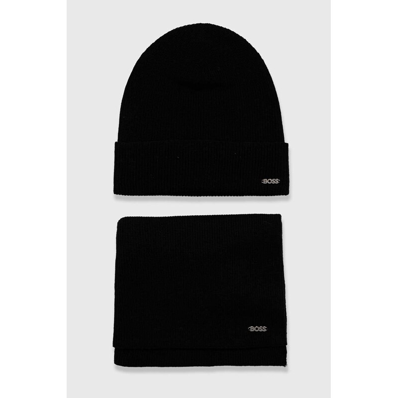 Vlnená čiapka a šál BOSS 47568534