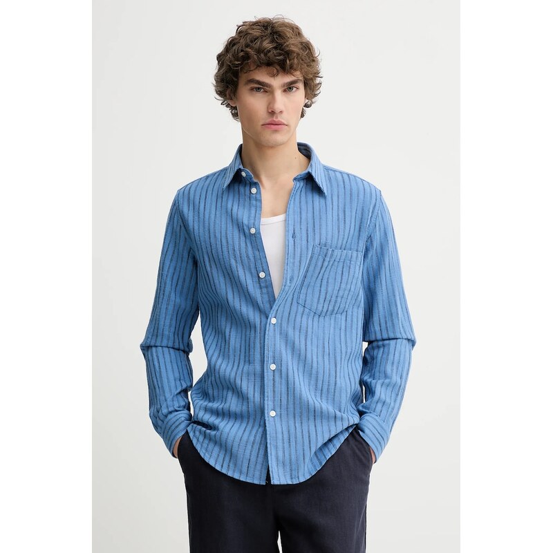 Košeľa s prímesou ľanu Samsoe Samsoe LIAM 63994128