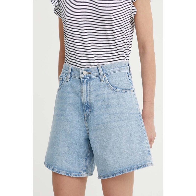 Rifľové krátke nohavice Levis HIGH BAGGY SHORT 52399022