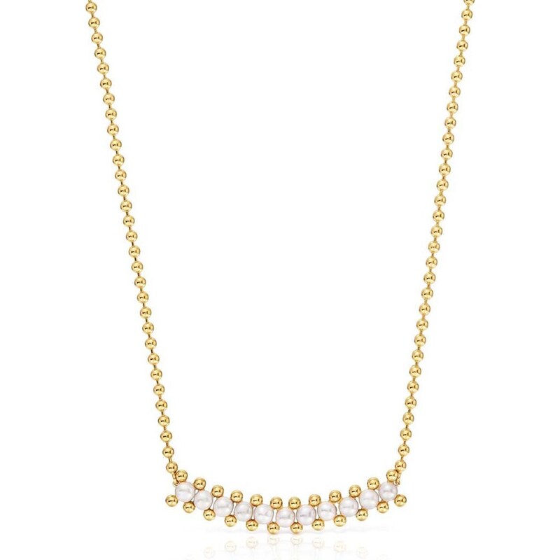 Strieborný pozlátený náhrdelník Tous 64309096