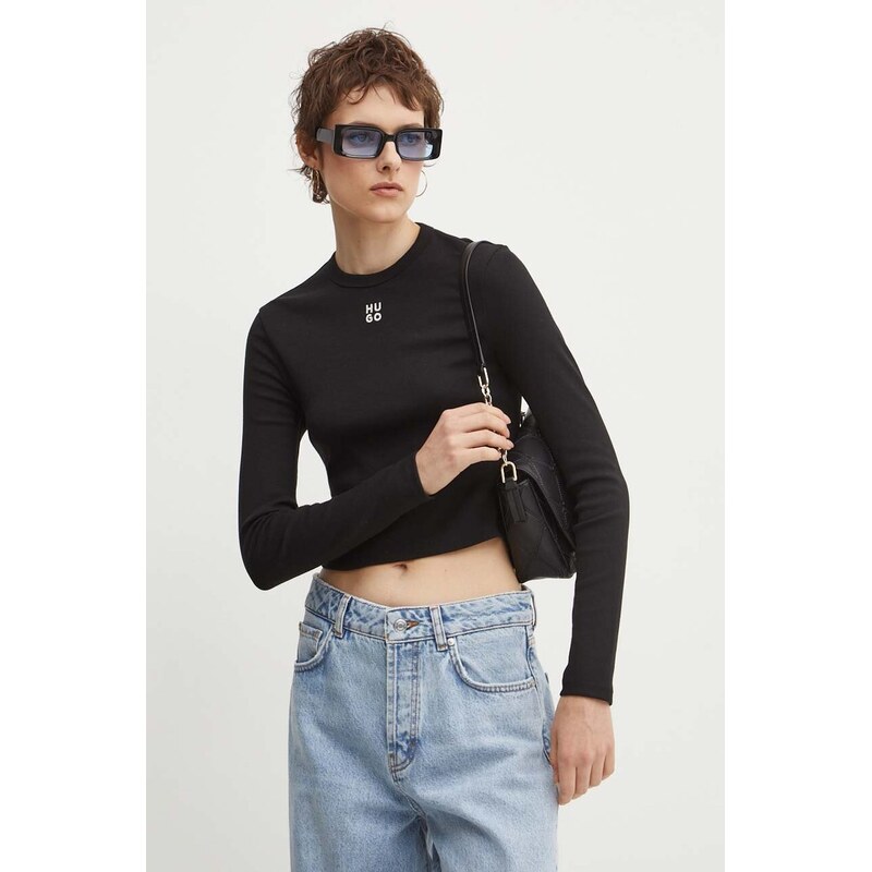 Tričko s dlhým rukávom HUGO Dafilomena_3 66510742