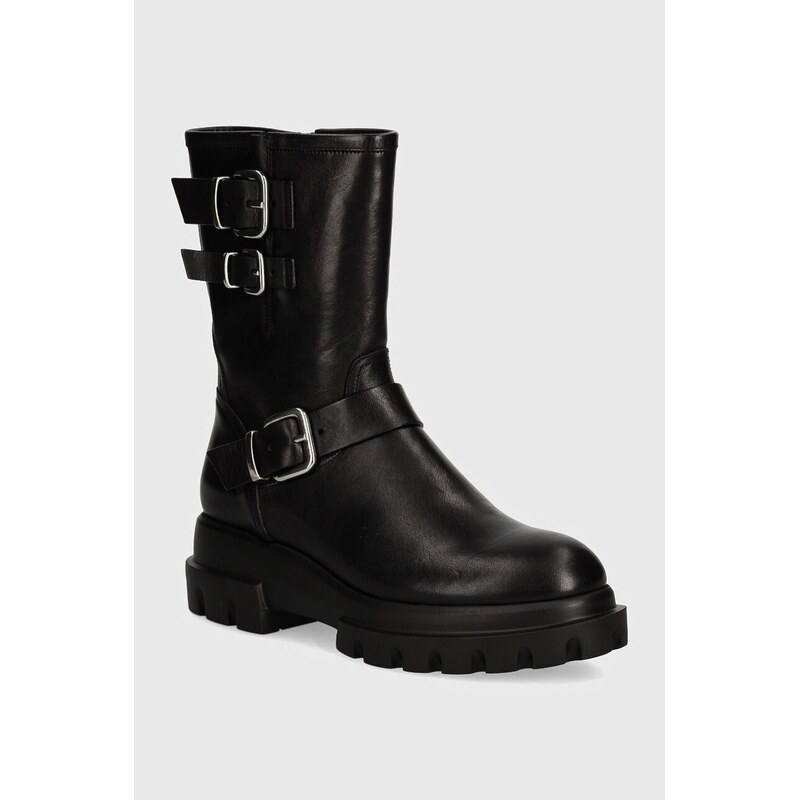 Kožené členkové topánky AGL Chunky Biker 54138554