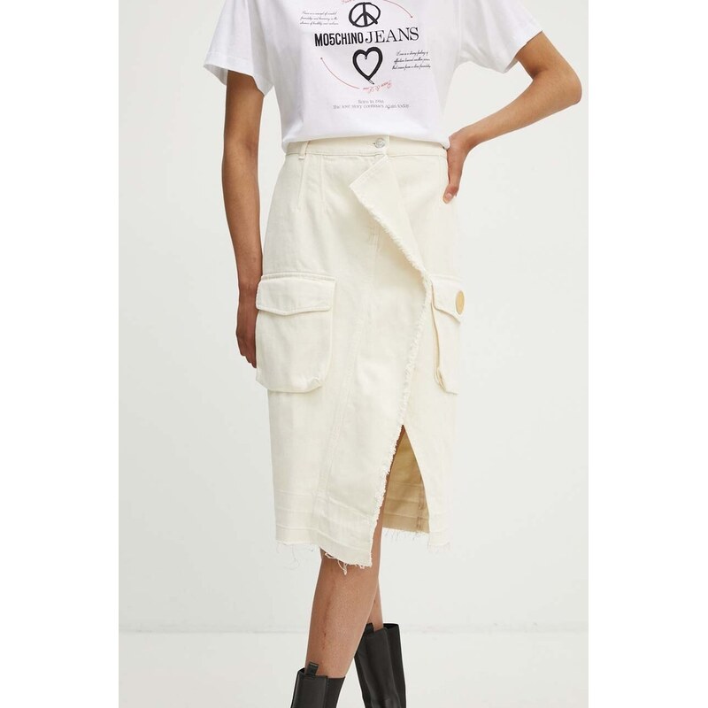 Rifľová sukňa Moschino Jeans 64309946