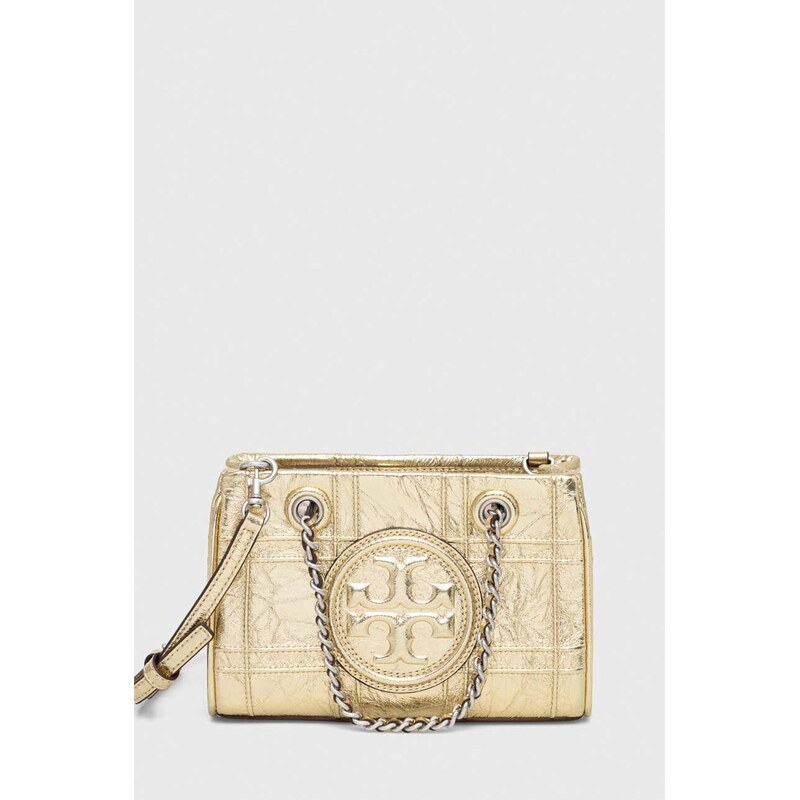 Kožená kabelka Tory Burch Fleming Soft Metallic 64304549