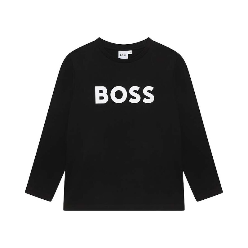 Detská bavlnená košeľa s dlhým rukávom BOSS 61942779