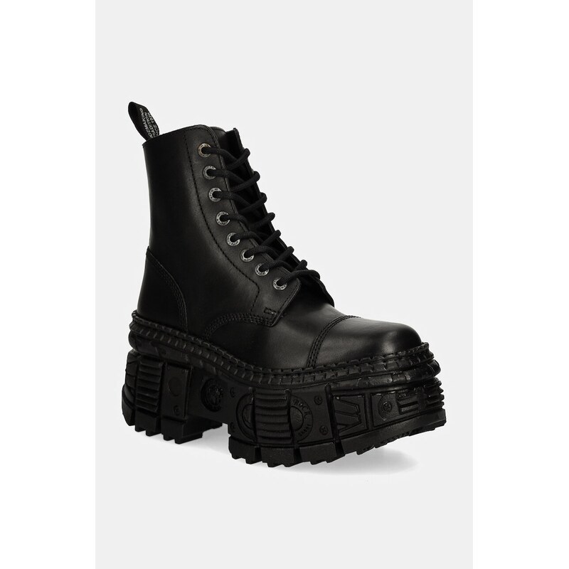 Kožené workery New Rock CRUST NEGRO + TANK CASCO NEGRO 55855053