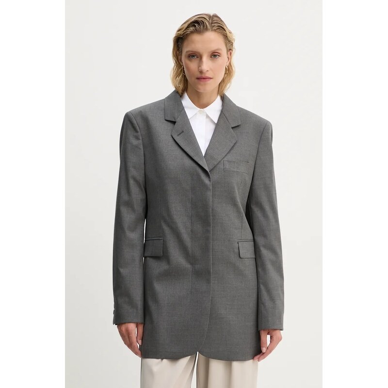 Sako s prímesou vlny Remain Boxy Blazer 64312018