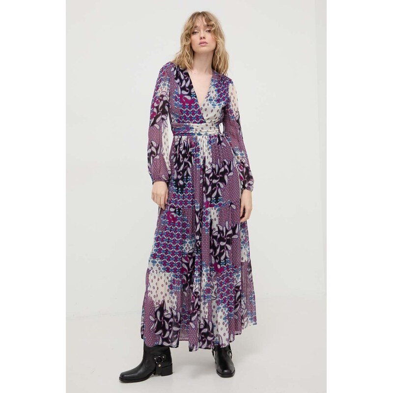 Šaty s prímesou hodvábu BA&SH BOSSY 49428602