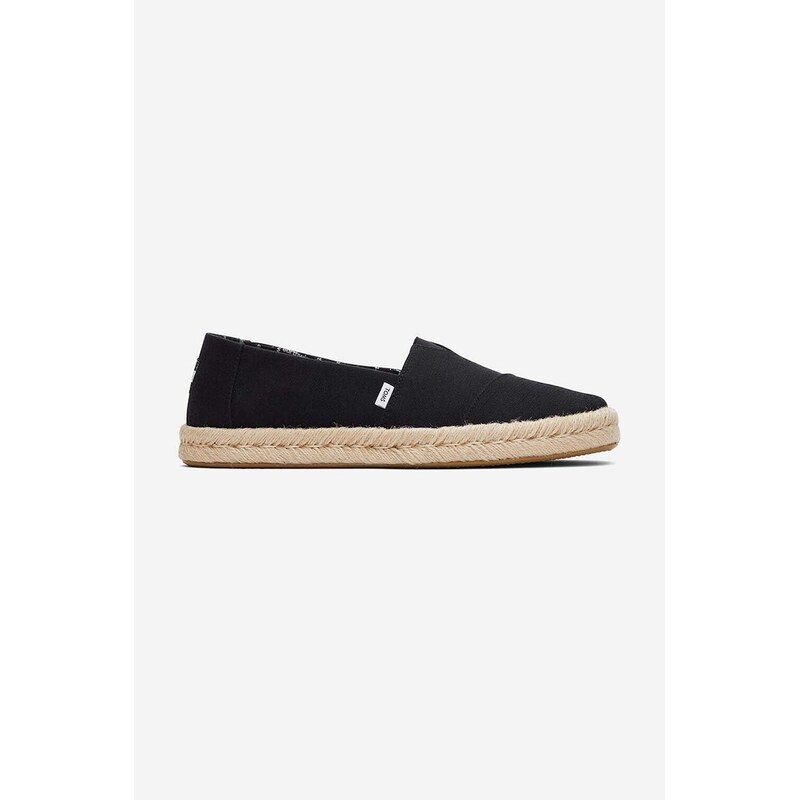Espadrilky Toms Toms Alpargata Rope 2.0 10019875 BLACK 64302261