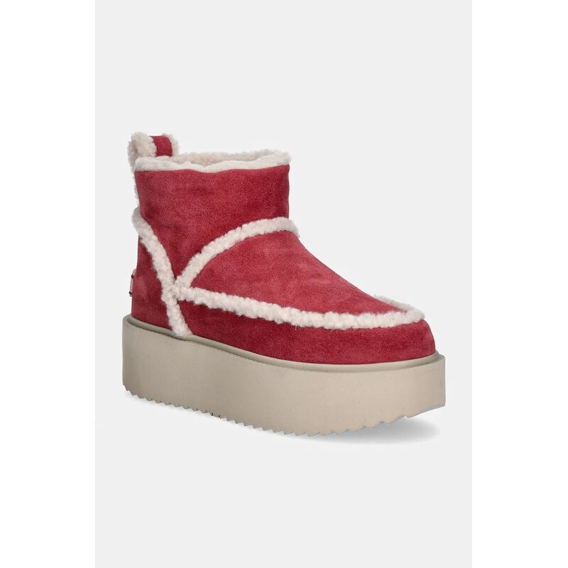 Semišové snehule Inuikii Inuikii X Coccinelle Classic Low Shearling 58489311