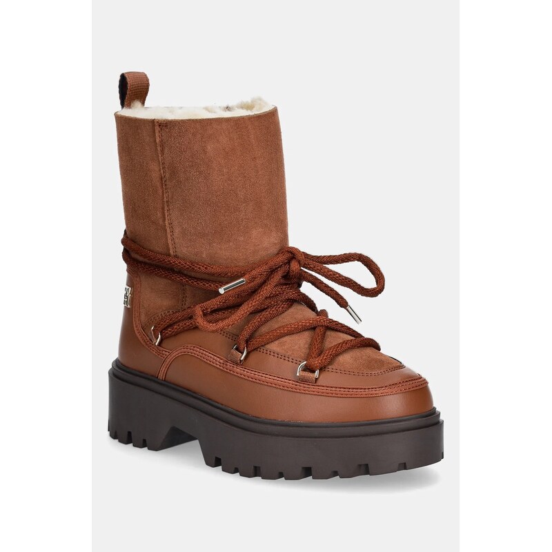 Snehule Tommy Hilfiger REAL SHEARLING LACE-UP SNOWBOOT 60189348