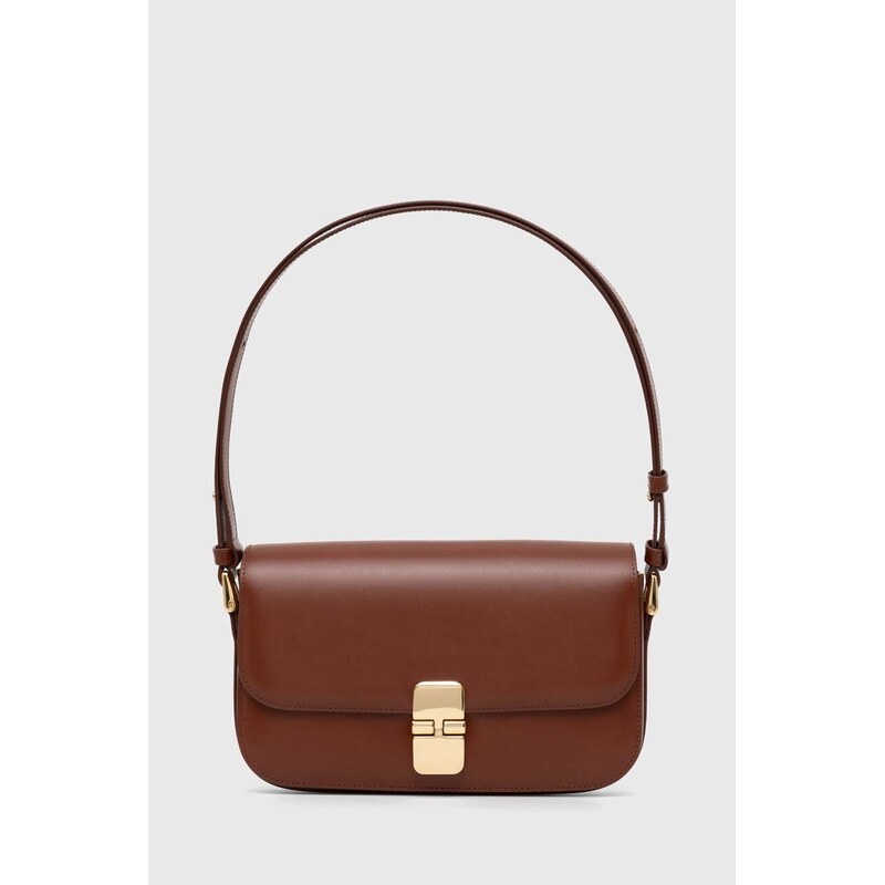 Kožená kabelka A.P.C. Sac Grace Baguette 50666406