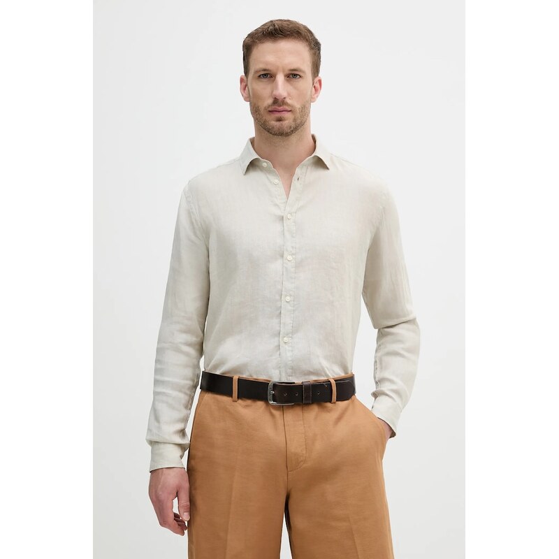 Ľanová košeľa Sisley 64177699