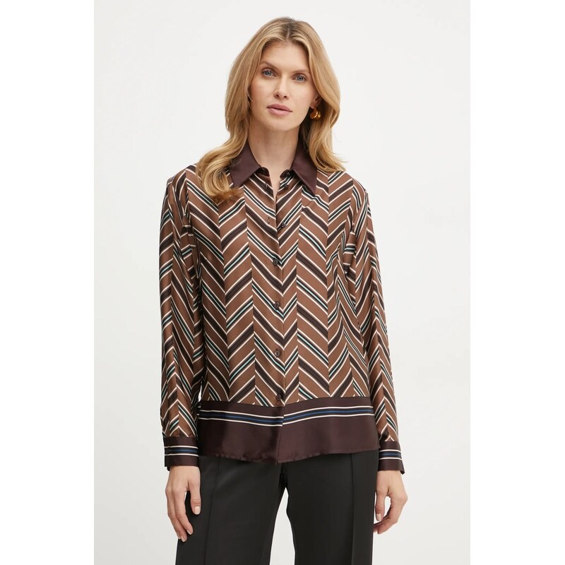 Hodvábna košeľa Luisa Spagnoli LIQUIRIZIA 64316254