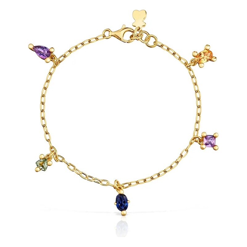 Strieborný pozlátený náramok Tous Color Lab 64316805