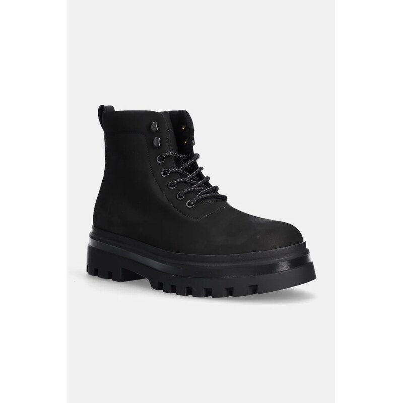 Nubukové topánky Calvin Klein Jeans LUGGED LACEUP BOOT OXF HIKING NB 58416693
