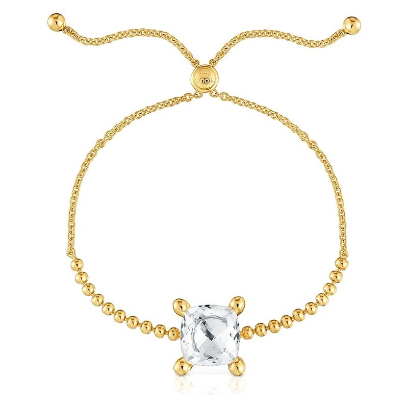 Strieborný pozlátený náramok Tous Color White 64317321