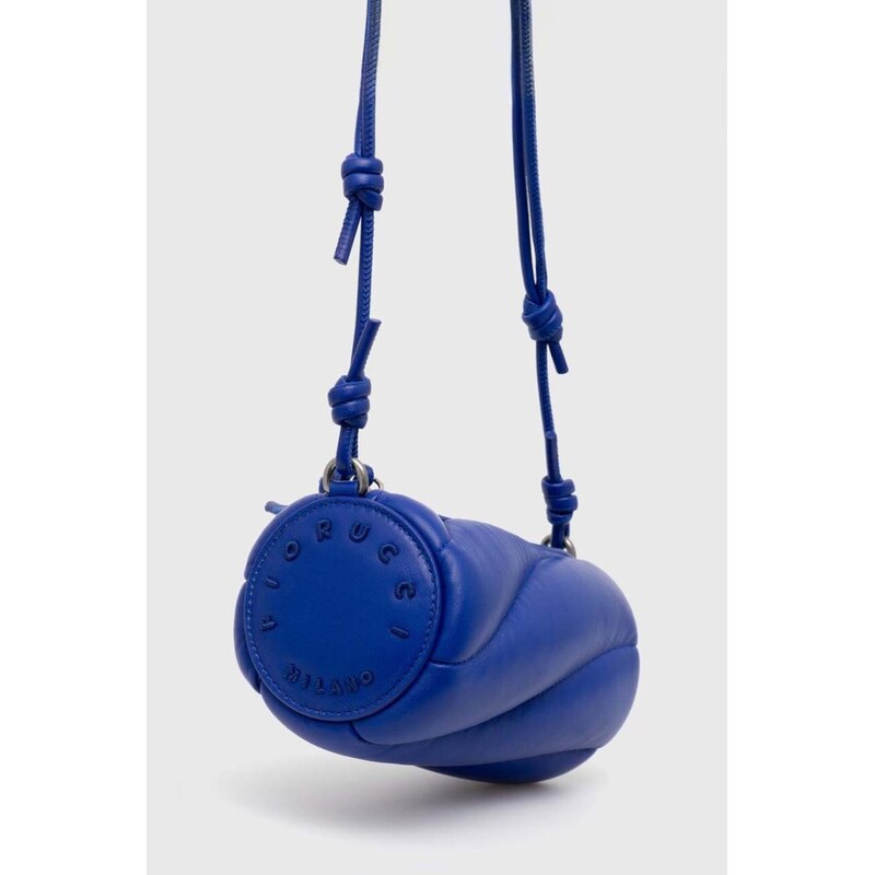 Kožená kabelka Fiorucci Electric Blue Leather Mini Mella Bag 61539115