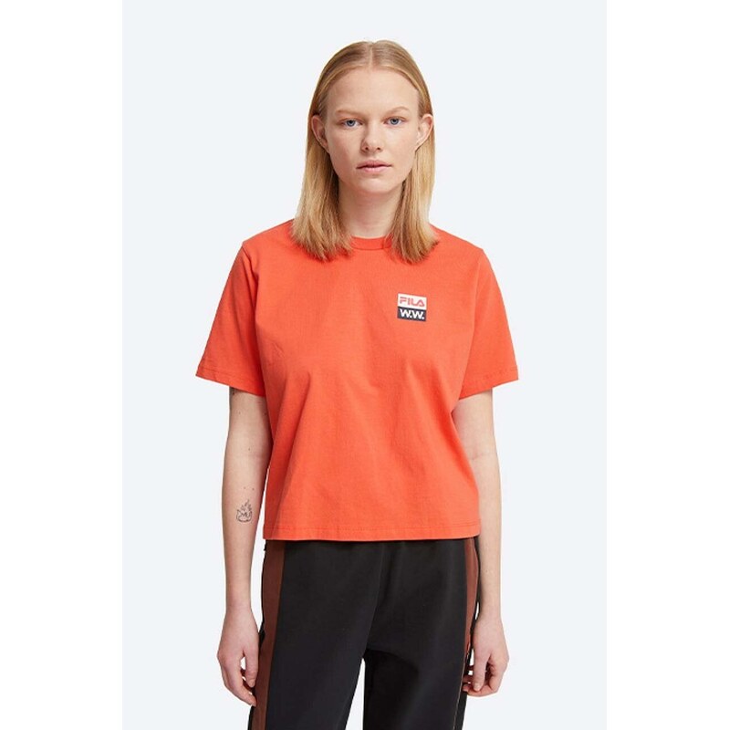 Wood Wood Bavlnené tričko Wood Wood Steffi T-Shirt x Fila 45876514