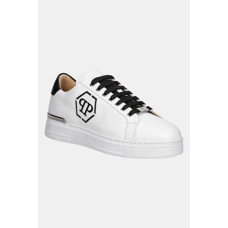 Kožené tenisky Philipp Plein Nappa Lo-Top Hexagon 62031379
